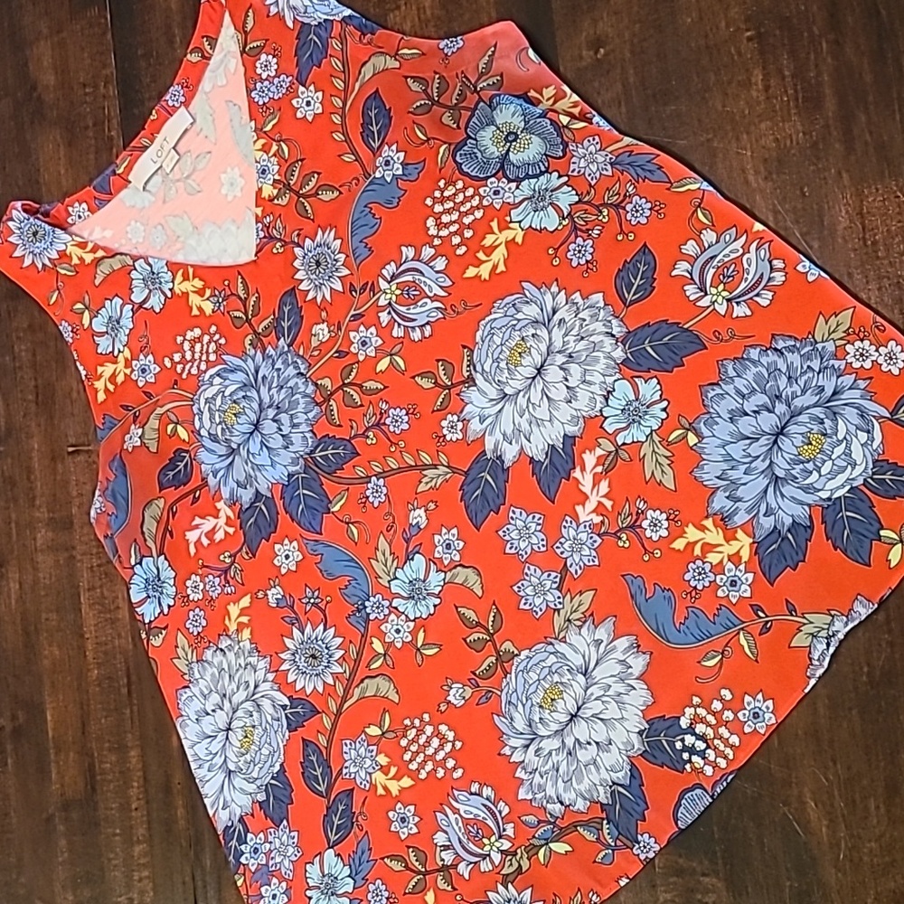 Loft Sleeveless Floral Top